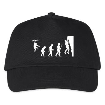 Rock Climbing Evolution Shirt - Kids’ Baseball Cap - black - Front