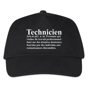 Technicien Définition - Casquette de baseball Enfant - noir - Devant