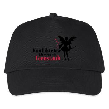 Je résous les conflits généralement avec la - Casquette de baseball Enfant - noir - Devant
