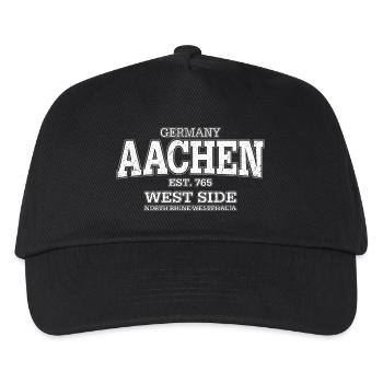 Aachen (white oldstyle) - Kinder Basecap - Schwarz - Vorne