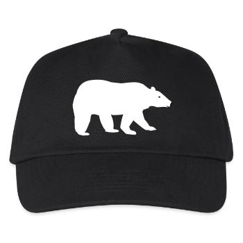 polar bear - Kids’ Baseball Cap - black - Front