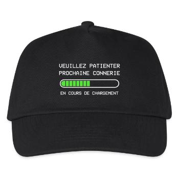 Prochaine connerie cadeau - Casquette de baseball Enfant - noir - Devant