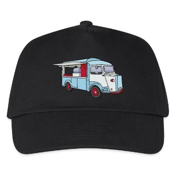 Imbisswagen Foodtruck c - Kinder Basecap - Schwarz - Vorne