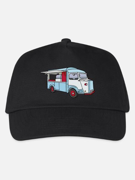 Imbisswagen Foodtruck c - Kinder Basecap - Schwarz
