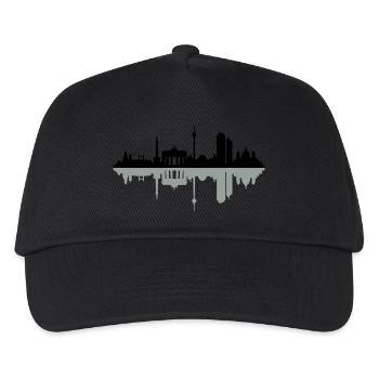 Skyline Berlin Schatten - Kinder Basecap - Schwarz - Vorne