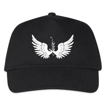 Love Wing Wing Love (blanc) - Casquette de baseball Enfant - noir - Devant