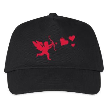 Engel mit Herzen - Kinder Basecap - Schwarz - Vorne