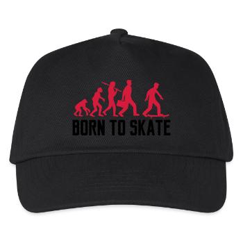 text born to skate evolution brett skater skateboa - Kinder Basecap - Schwarz - Vorne