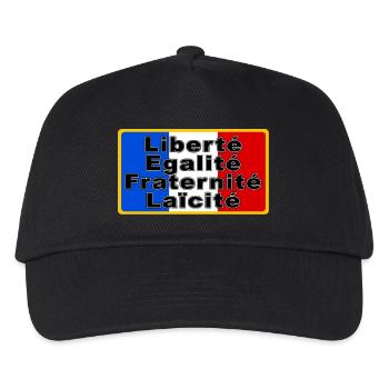 France Drapeau et devise - Casquette de baseball Enfant - noir - Devant