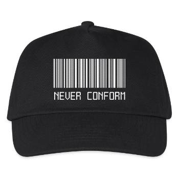 Never Conform Barcode - Kinder Basecap - Schwarz - Vorne