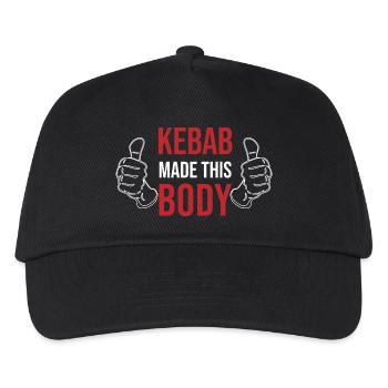 Kebab Made This Body - Kinder Basecap - Schwarz - Vorne