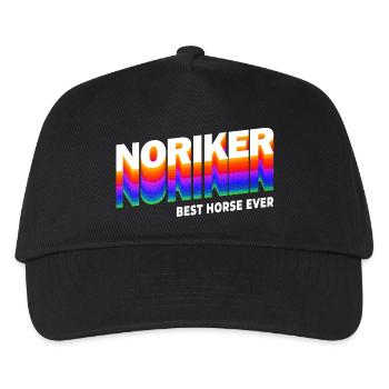 Noriker Horses Design / Gift Idea - Kids’ Baseball Cap - black - Front