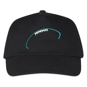 American Football Liebe Football Umriss - Kinder Basecap - Schwarz - Vorne