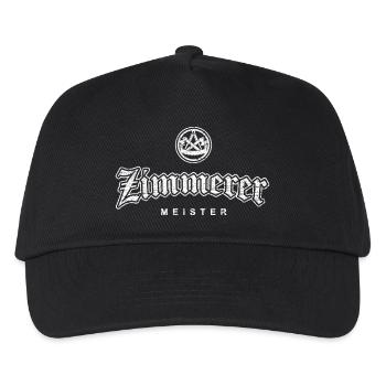 Zunftzeichen Zimmerer Meister alte Schrift - Kinder Basecap - Schwarz - Vorne