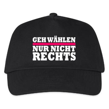 GEH WÄHLEN - Kinder Basecap - Schwarz - Vorne