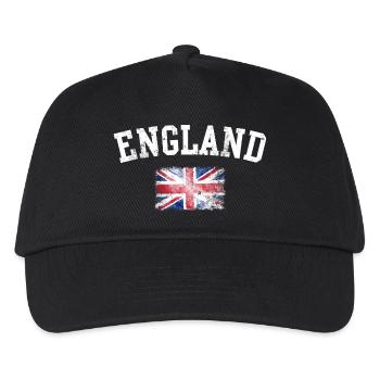 England-Ikone – Schwache britische Flagge - Kinder Basecap - Schwarz - Vorne
