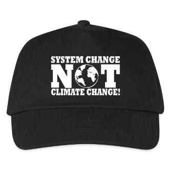 system change not climate change - Casquette de baseball Enfant - noir - Devant