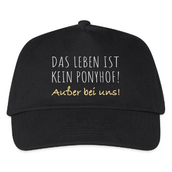Das leben ist kein Ponyhof - Kinder Basecap - Schwarz - Vorne