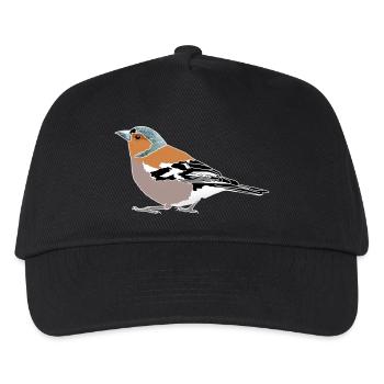 Chaffinch Illustration – Native Birds - Kids’ Baseball Cap - black - Front