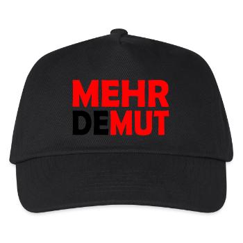 Demut - Kinder Basecap - Schwarz - Vorne