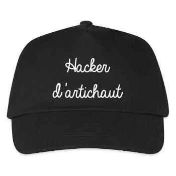 hacker d'artichaut - Casquette de baseball Enfant - noir - Devant
