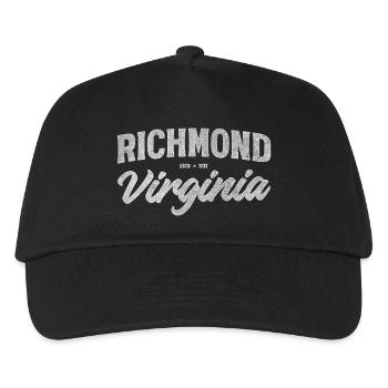 Richmond Virginia Vintage Script - Kinder Basecap - Schwarz - Vorne