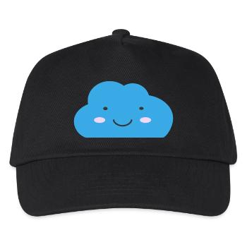 Kawaii-Wolke - Kinder Basecap - Schwarz - Vorne