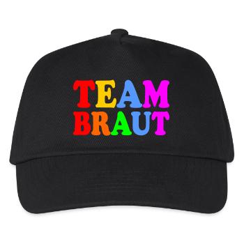 Team braut - Kinder Basecap - Schwarz - Vorne