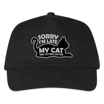 sorry cat was sitting - Kids’ Baseball Cap - black - Front