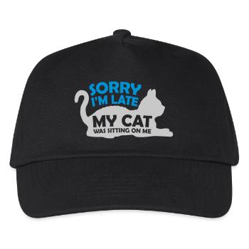 sorry cat was sitting - Kids’ Baseball Cap - black - Front