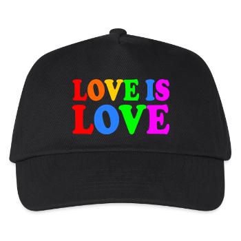 Love is love - Kinder Basecap - Schwarz - Vorne