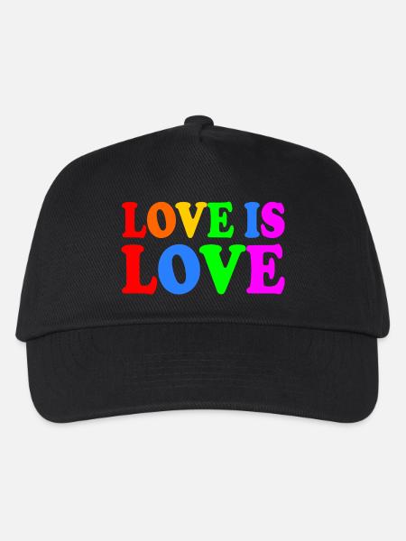 Love is love - Kinder Basecap - Schwarz