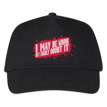 I may be wrong - Kids’ Baseball Cap - black - Front