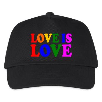Love is love - Kinder Basecap - Schwarz - Vorne