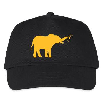 Banana Elephant Silhouette Fruit - Kids’ Baseball Cap - black - Front
