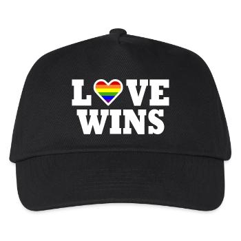 Love wins - Kinder Basecap - Schwarz - Vorne