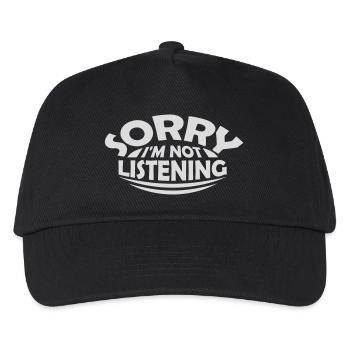 désolé de ne pas écouter - Casquette de baseball Enfant - noir - Devant