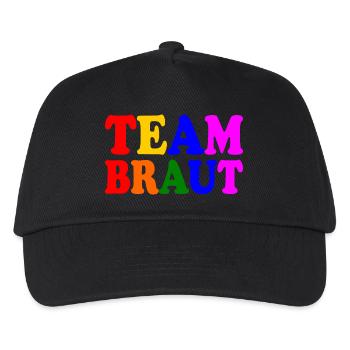 Team braut - Kinder Basecap - Schwarz - Vorne
