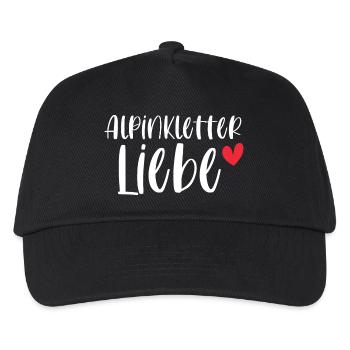 Klettern Alpinklettern Liebe Berge Geschenk - Kinder Basecap - Schwarz - Vorne