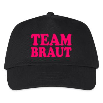 Team braut - Kinder Basecap - Schwarz - Vorne