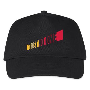 trust no one quote - Kids’ Baseball Cap - black - Front