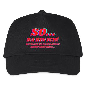So Da Bin Ich - Kinder Basecap - Schwarz - Vorne