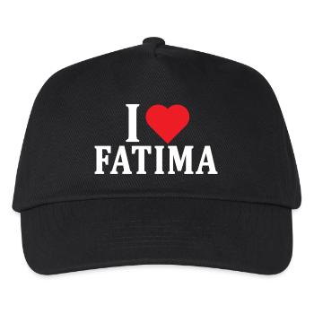 T-Shirt Ich liebe Fatima T-Shirt Geschenkidee - Kinder Basecap - Schwarz - Vorne