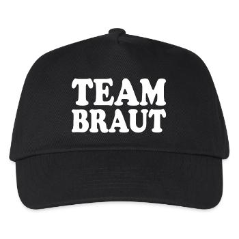 Team braut - Kinder Basecap - Schwarz - Vorne