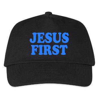 Jesus first - Kids’ Baseball Cap - black - Front