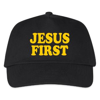 Jesus first - Kids’ Baseball Cap - black - Front
