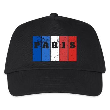 Paris Stripes Splash - Kinder Basecap - Schwarz - Vorne