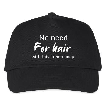 No Hair Dream Body Confidence - Kids’ Baseball Cap - black - Front