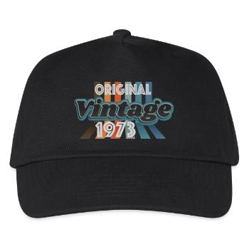 original Vintage 1973 Überraschungsparty bday - Kinder Basecap - Schwarz - Vorne
