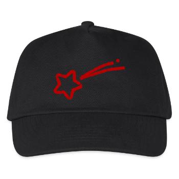 handgezeichnete Sternschnuppe - Kinder Basecap - Schwarz - Vorne